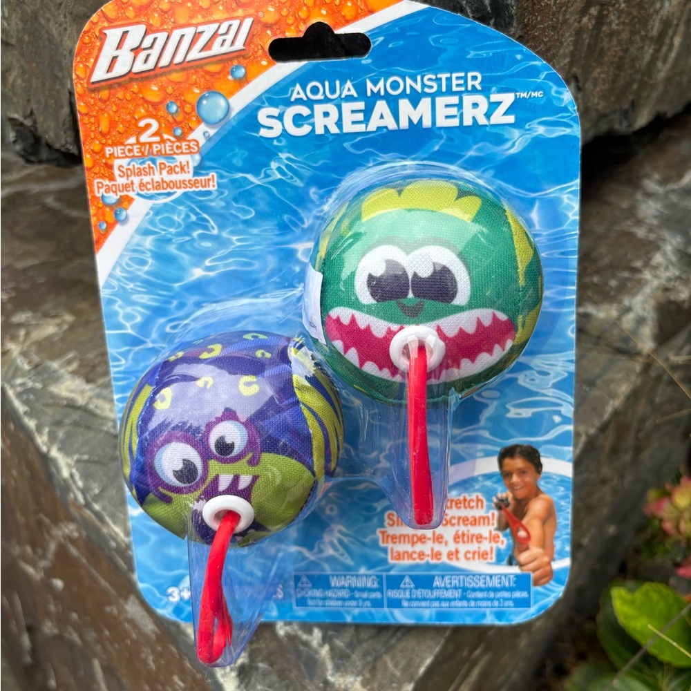 Banzai Aqua Monster Screamerz Water Toys - Green & Purple